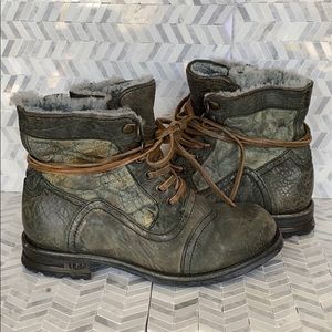 UGG Italian-made shearling combat boot